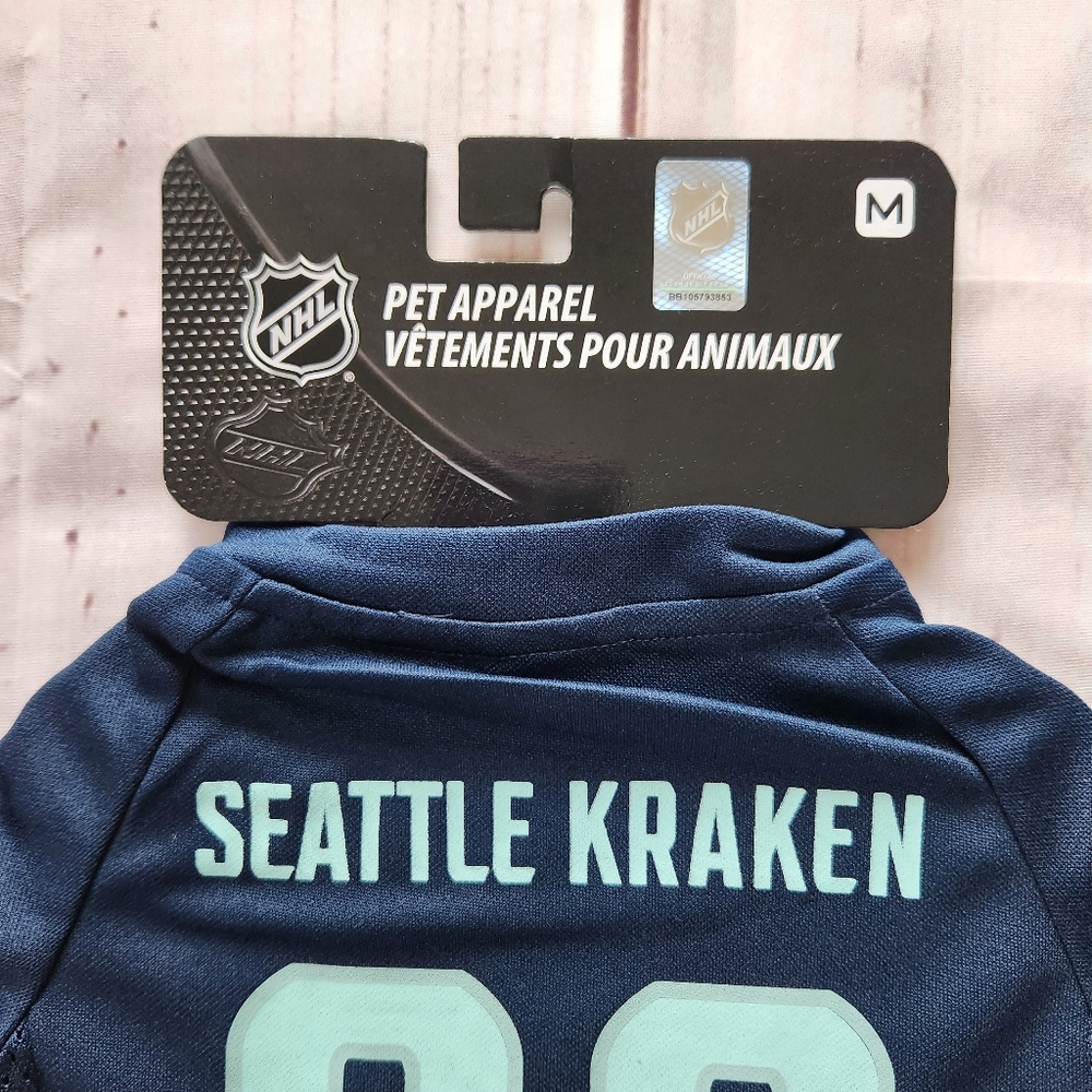 NWT NHL Seattle Kraken Pet Jersey Officially Licensed Dog Cat Shirt Size Medium - Picture 7 of 11